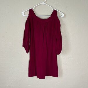 Picky girl Burgundy Cold Shoulder Dress women’s size medium